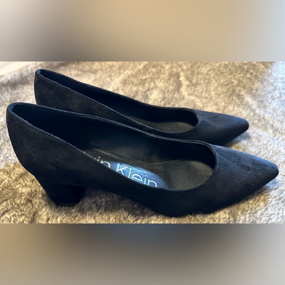Calvin Klein Elegant Black Suede Heels